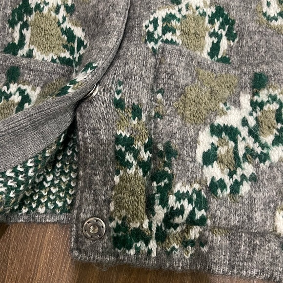 Zara green and gray knitted sweater - Picture 8 of 10